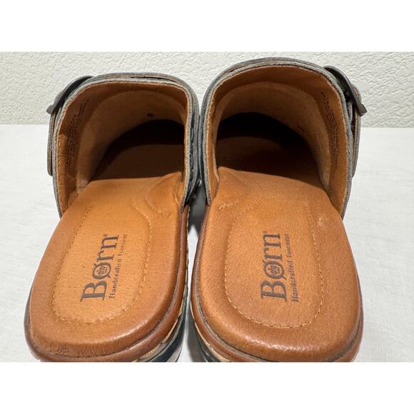Womens Born Banyan Clogs Mules Navy Blue Indigo Suede Leather 10M NIB - Picture 7 of 9